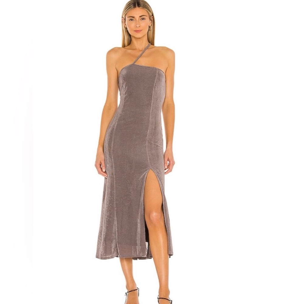 LPA Damia Midi Dress in Taupe New